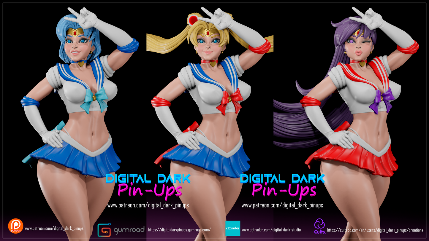 Magical girls , Pin-up Miniatures by Digital Dark