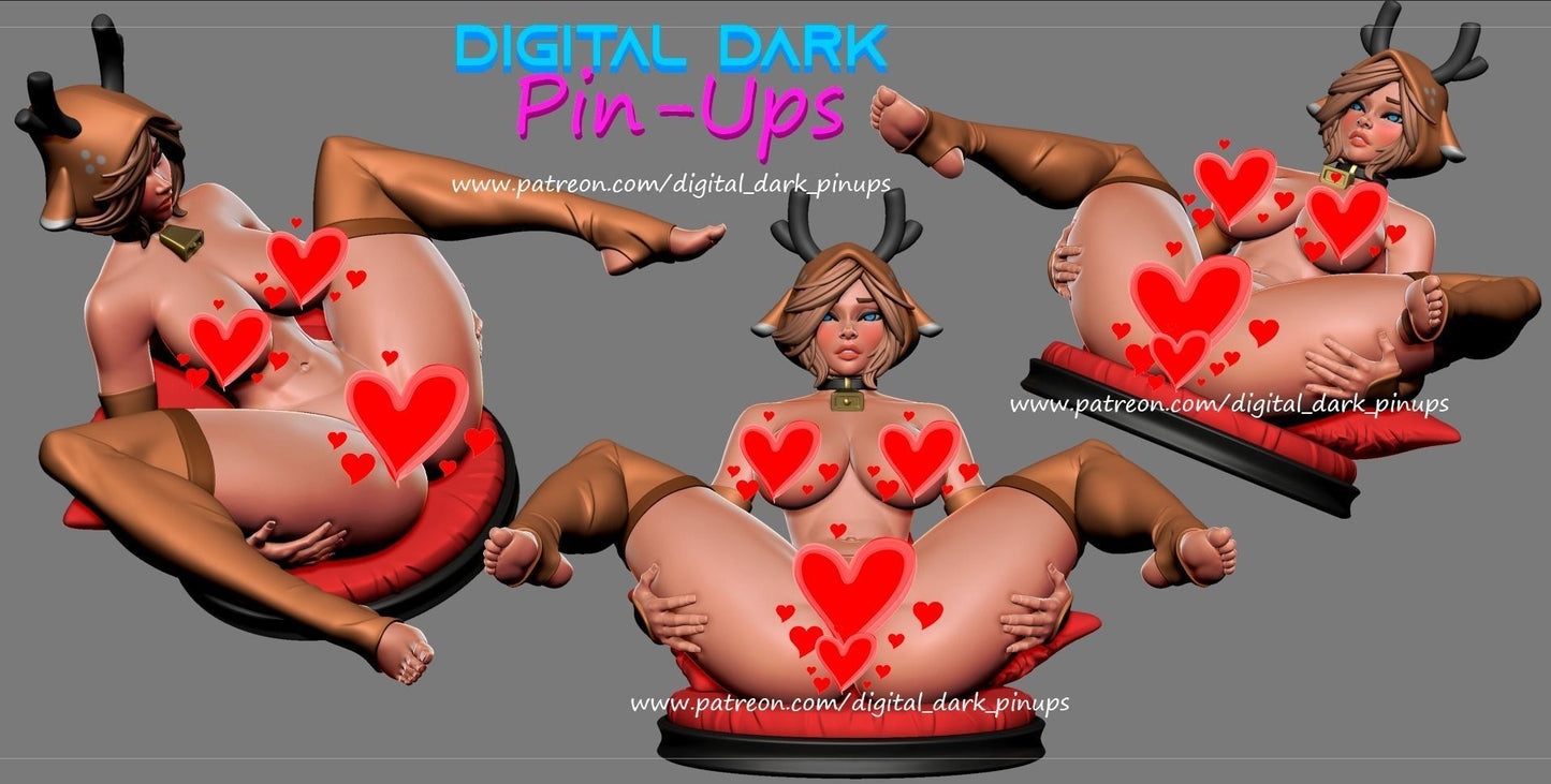 NSFW Deer Girl, Fan art Miniatures by Digital Dark - Ravenous Miniatures