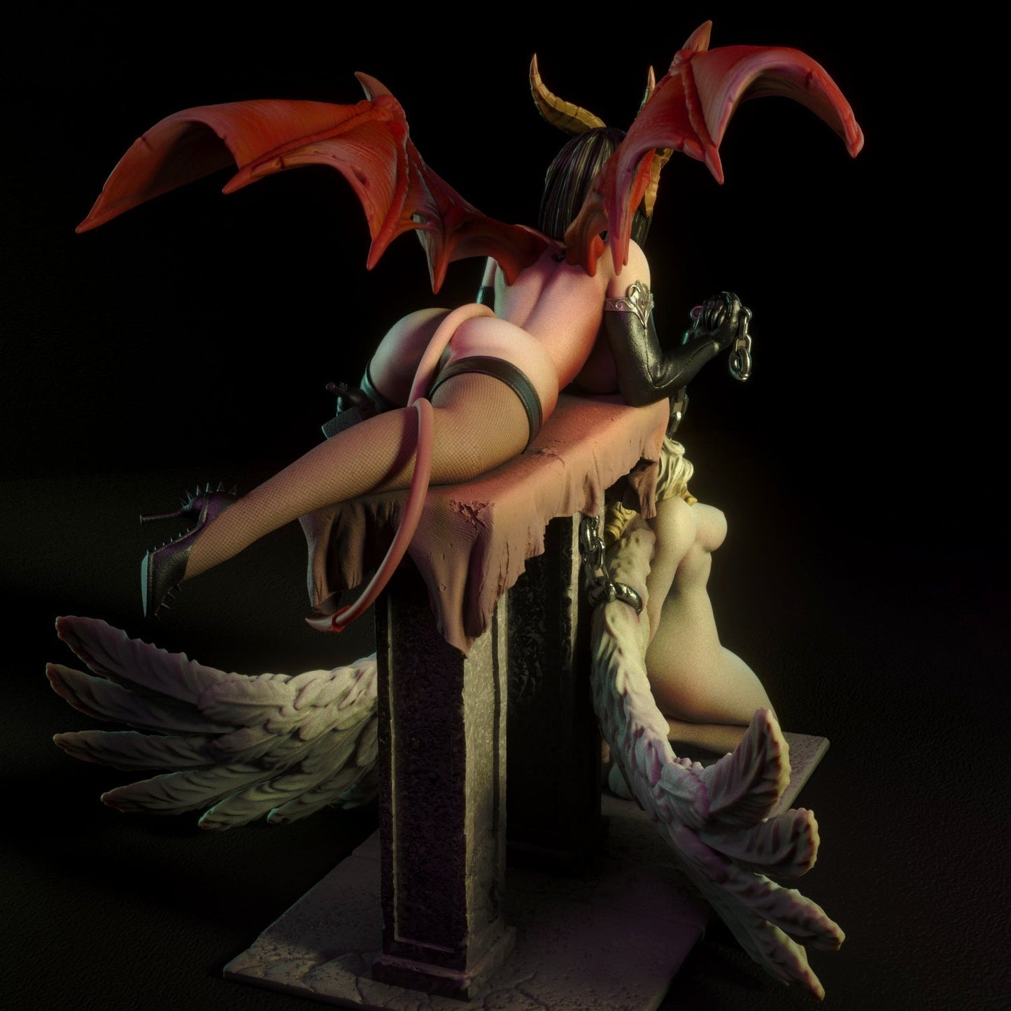 NSFW Demon and Angel, Fan art Miniatures by Torrida - Ravenous Miniatures