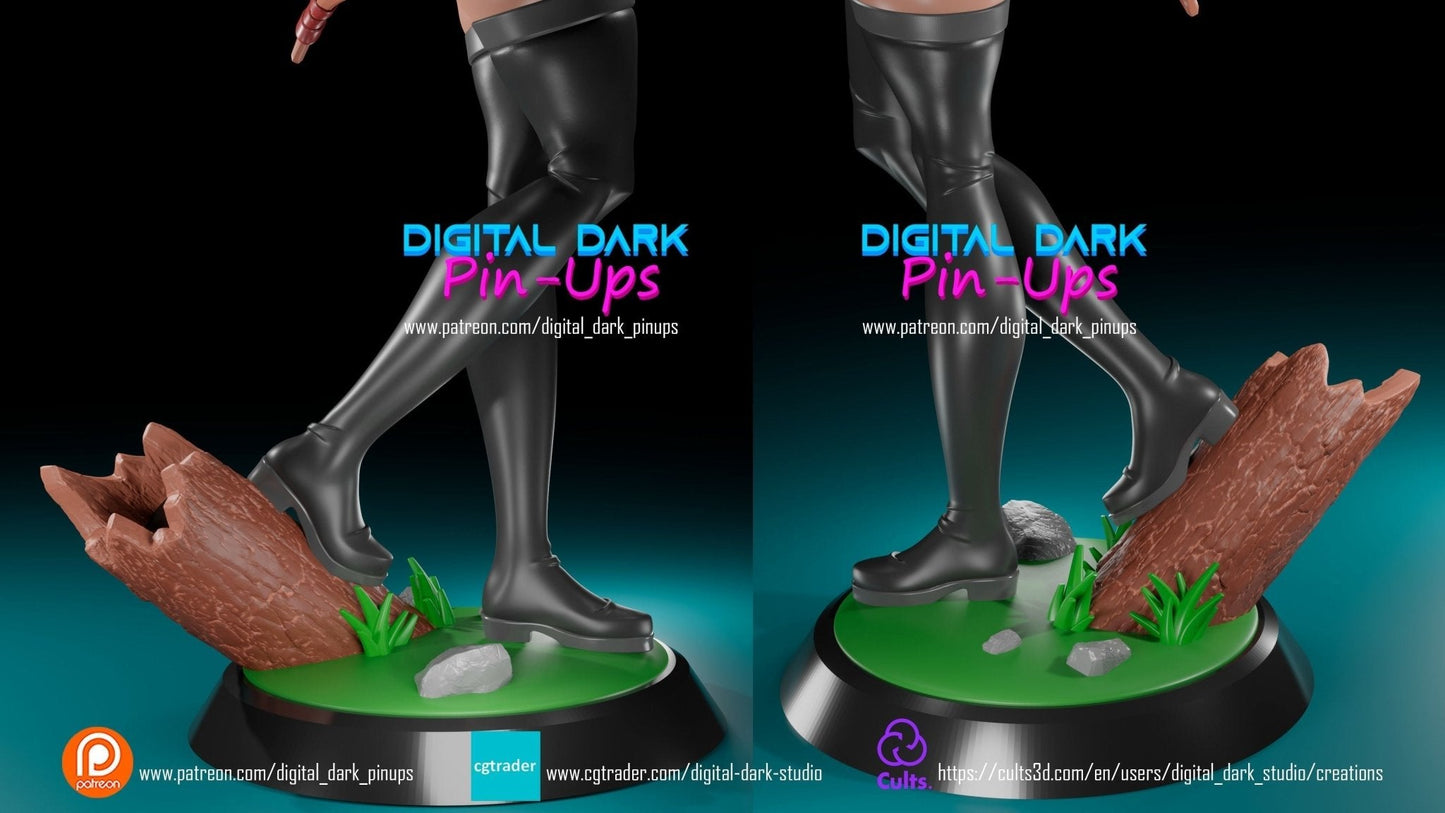 NSFW Elf girl archer, Fan art Miniatures by Digital Dark - Ravenous Miniatures