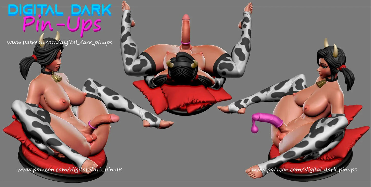 NSFW Futa Cow Girl, Fan art Miniatures by Digital Dark - Ravenous Miniatures