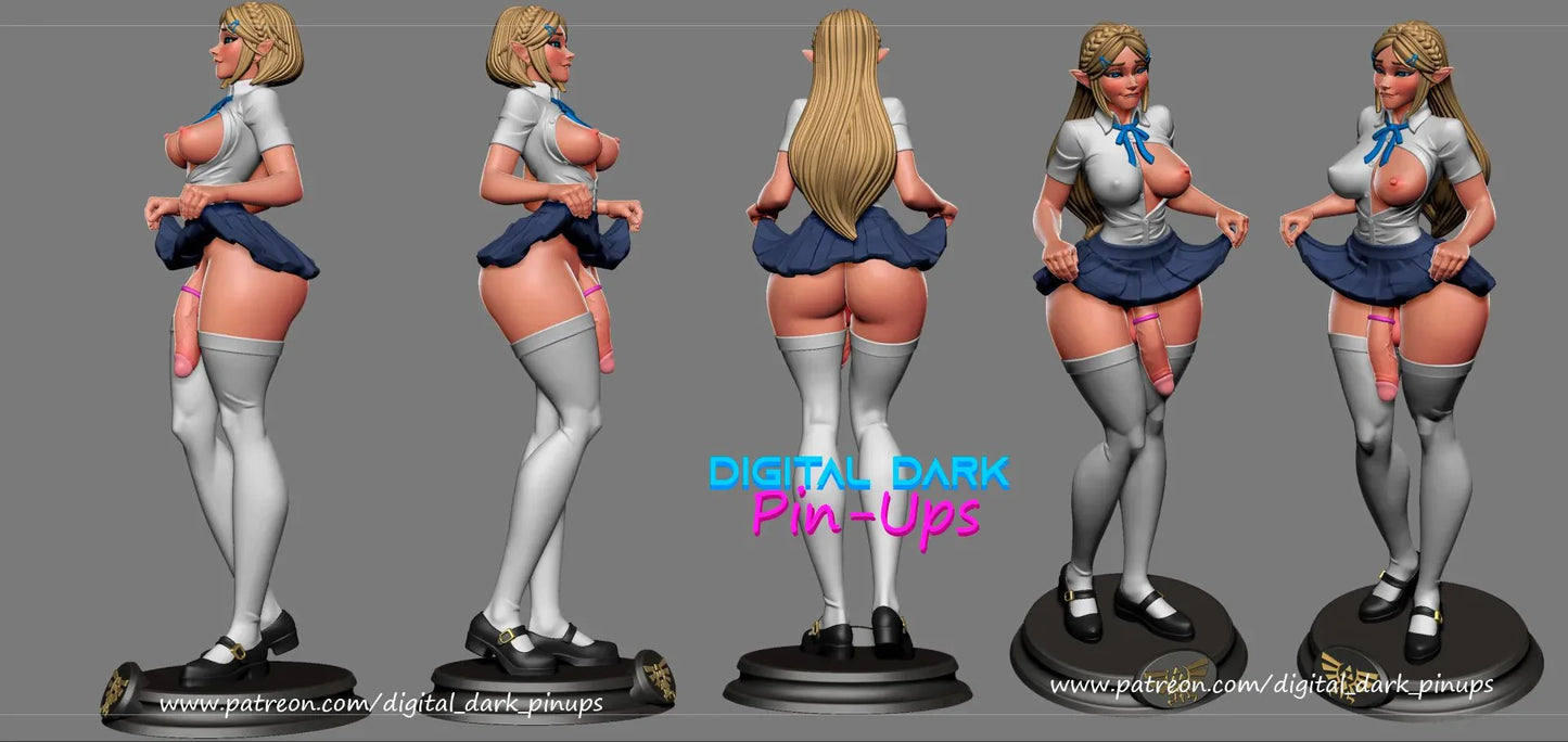 NSFW Futa Princess Elf girl, Fan art Miniatures by Digital Dark - Ravenous Miniatures