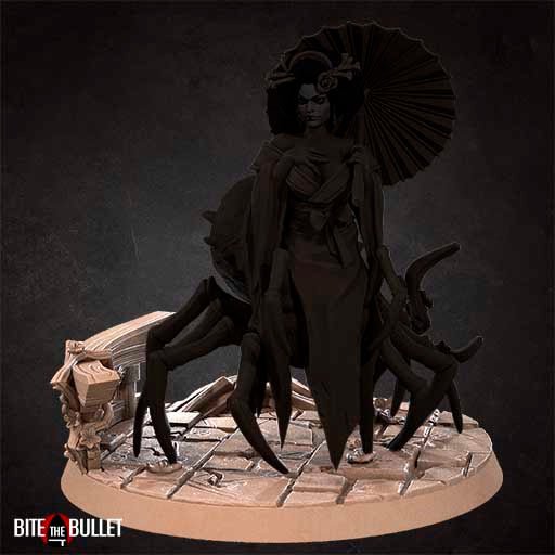 NSFW Geisha Jorgumo, Resin miniatures 11:56 (28mm / 32mm) scale - Ravenous Miniatures