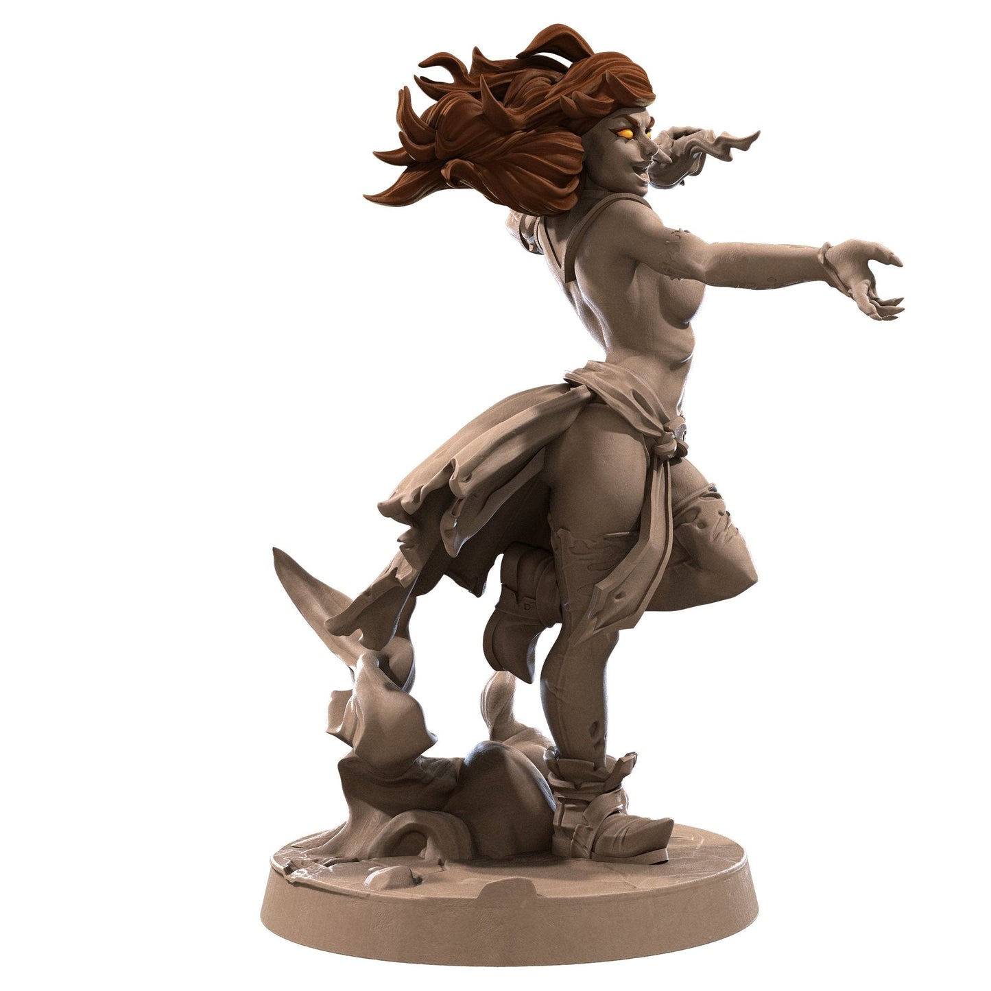NSFW Genasi Warlock, Resin miniatures 11:56 (28mm / 32mm) scale - Ravenous Miniatures