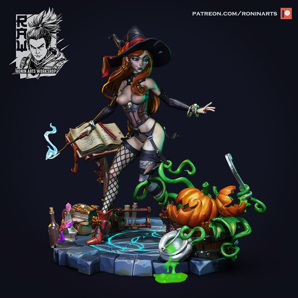 NSFW Hazel the Witch, Resin miniatures by RAW - Ravenous Miniatures