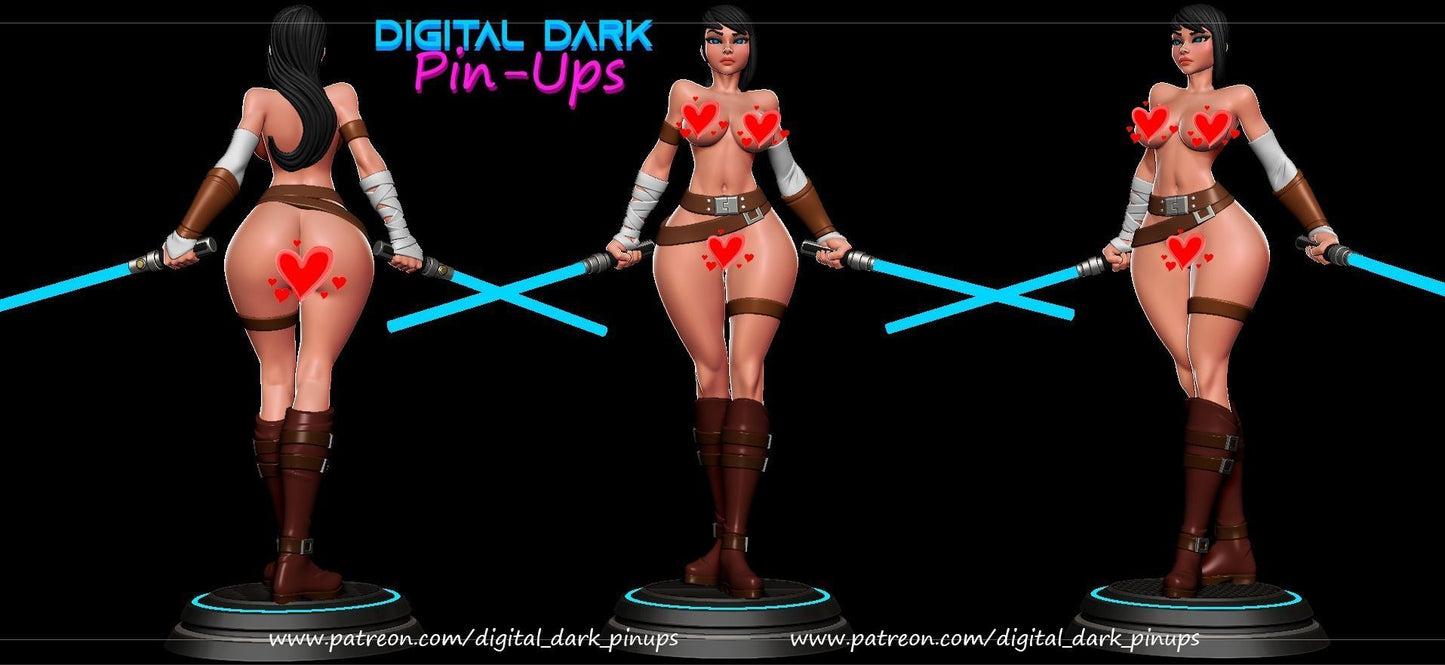 NSFW Jedi girl, Fan art Miniatures by Digital Dark - Ravenous Miniatures