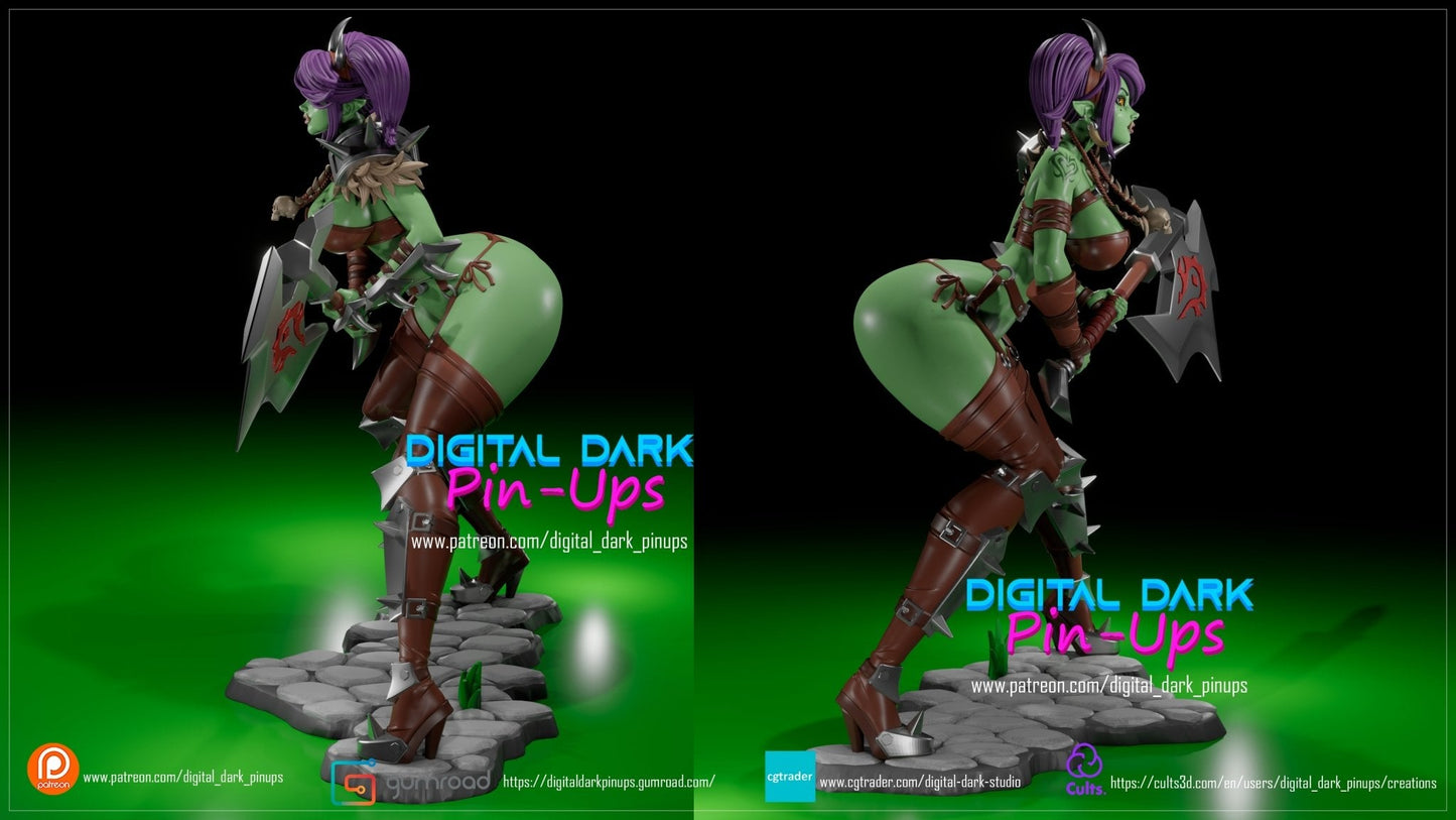 SFW Orc Berserker, Fan art Miniatures by Digital Dark - Ravenous Miniatures