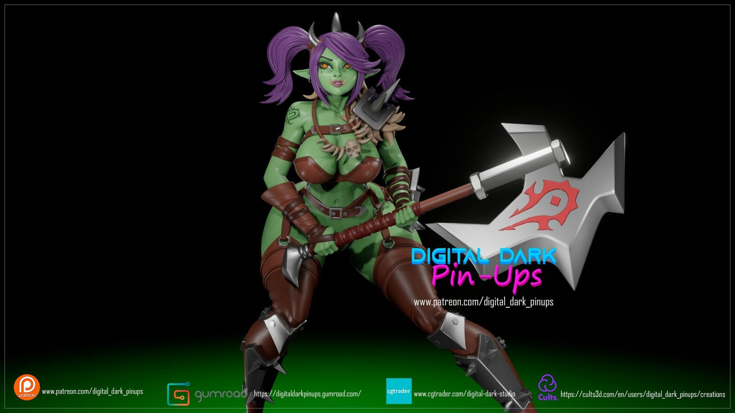 SFW Orc Berserker, Fan art Miniatures by Digital Dark - Ravenous Miniatures
