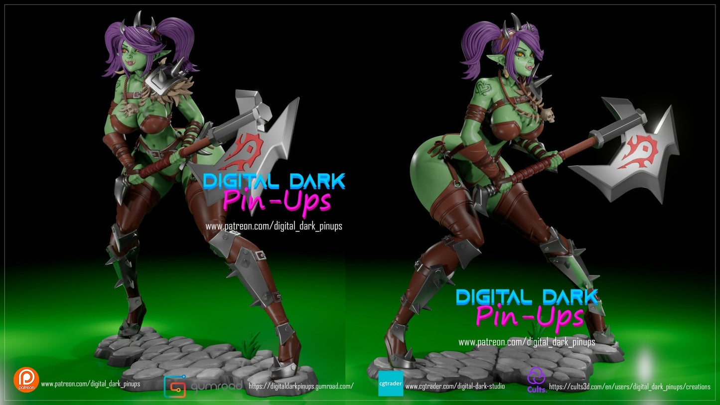 SFW Orc Berserker, Fan art Miniatures by Digital Dark - Ravenous Miniatures