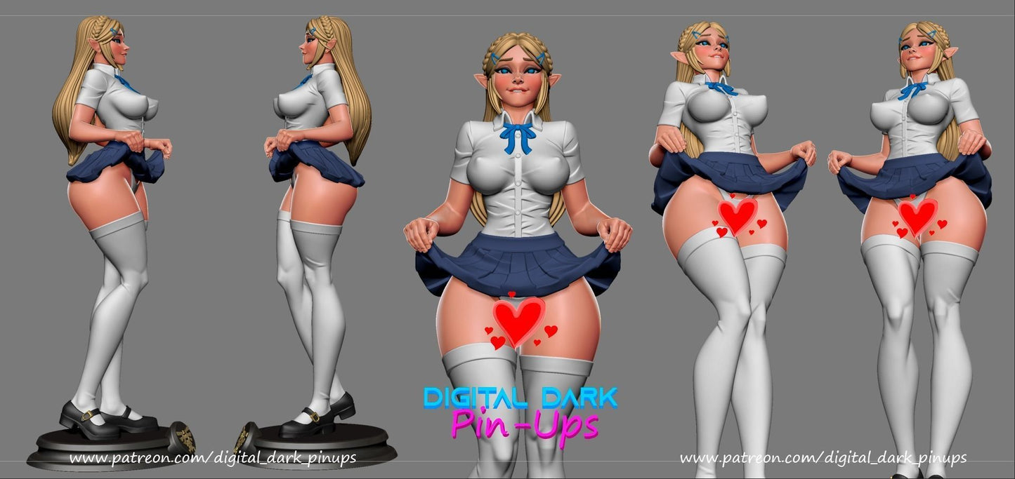 SFW Princess Elf girl, Fan art Miniatures by Digital Dark - Ravenous Miniatures