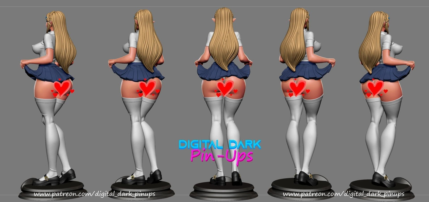 SFW Princess Elf girl, Fan art Miniatures by Digital Dark - Ravenous Miniatures