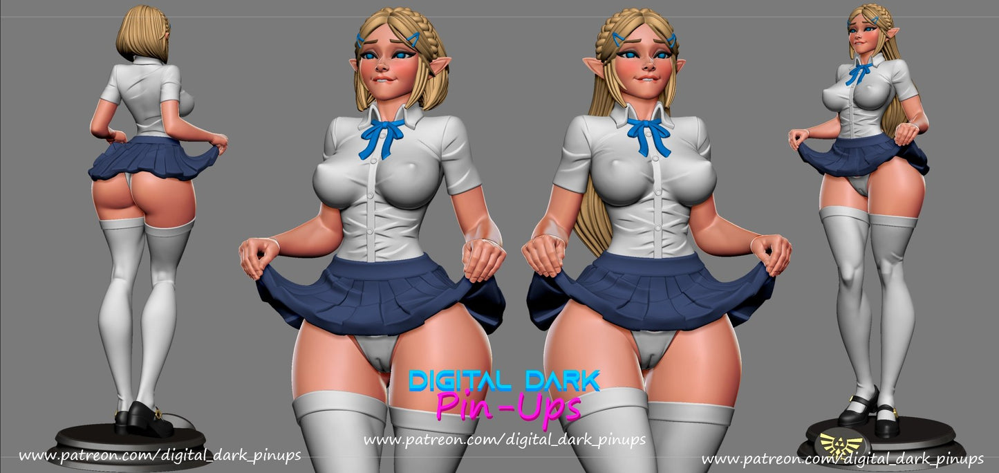 SFW Princess Elf girl, Fan art Miniatures by Digital Dark - Ravenous Miniatures