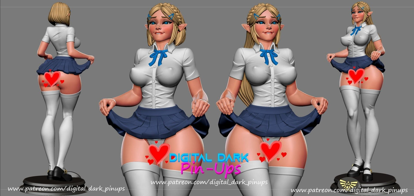 SFW Princess Elf girl, Fan art Miniatures by Digital Dark - Ravenous Miniatures
