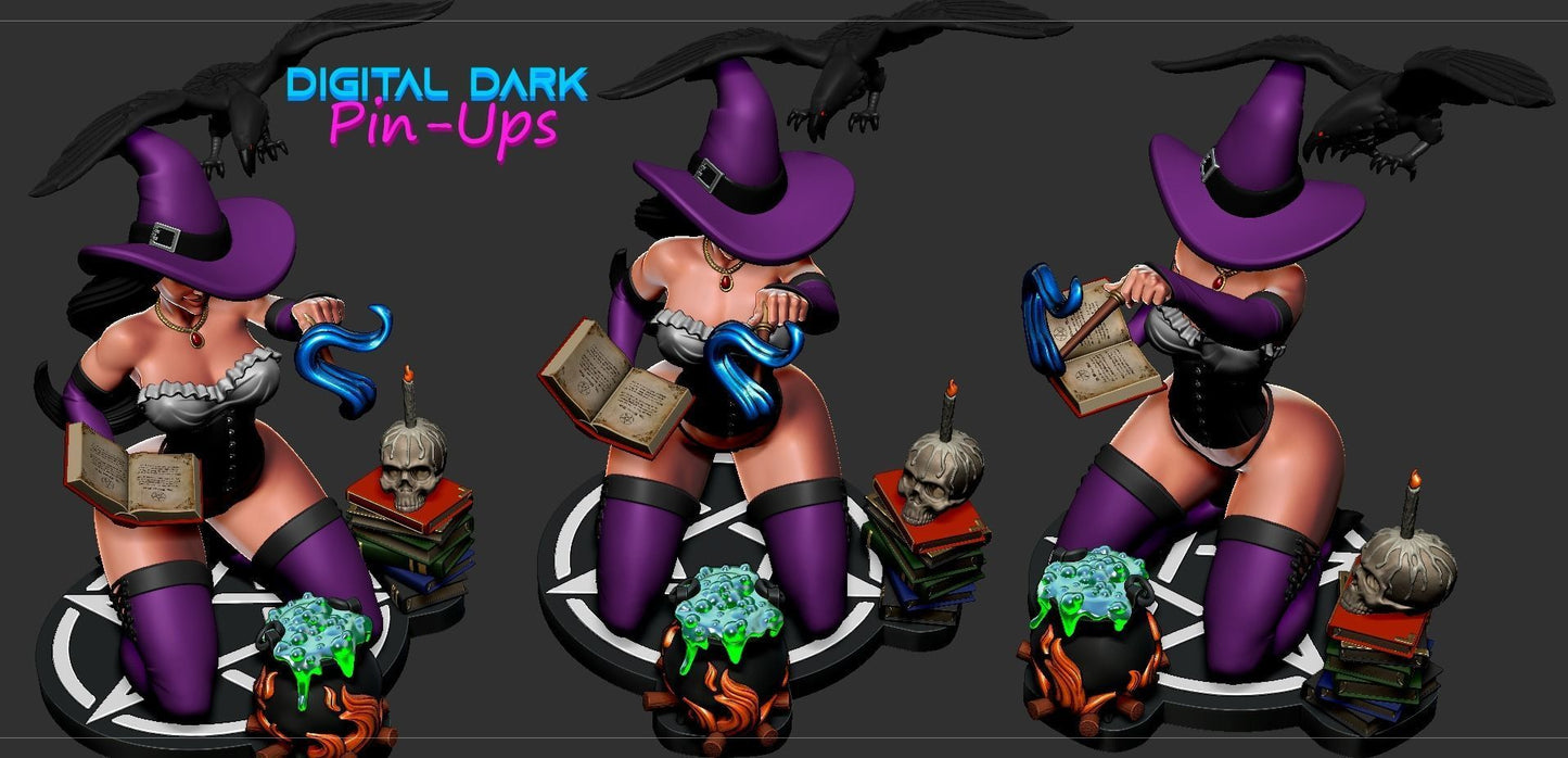 SFW Witch, Fan art Miniatures by Digital Dark - Ravenous Miniatures