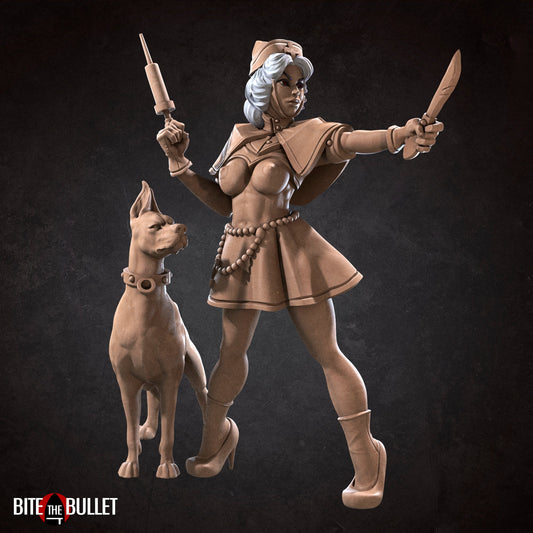 NSFW Battle Sister Nurse Maiden , Resin miniatures 11:56 (28mm / 32mm) scale - Ravenous Miniatures