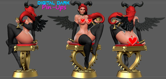 NSFW Devil lady, Fan art Miniatures by Digital Dark - Ravenous Miniatures