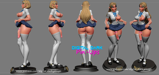 NSFW Futa Princess Elf girl, Fan art Miniatures by Digital Dark - Ravenous Miniatures