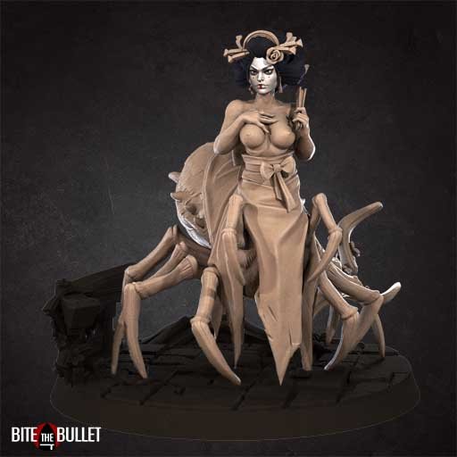 NSFW Geisha Jorgumo, Resin miniatures 11:56 (28mm / 32mm) scale - Ravenous Miniatures