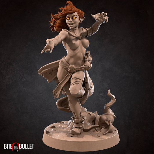 NSFW Genasi Warlock, Resin miniatures 11:56 (28mm / 32mm) scale - Ravenous Miniatures
