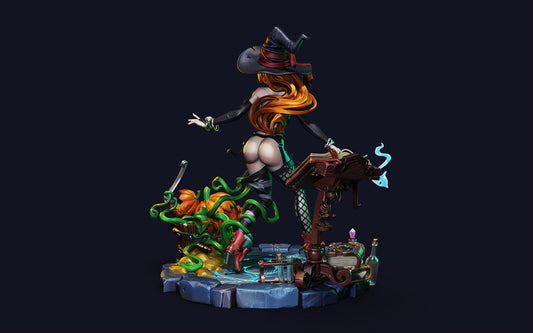 NSFW Hazel the Witch, Resin miniatures by RAW - Ravenous Miniatures