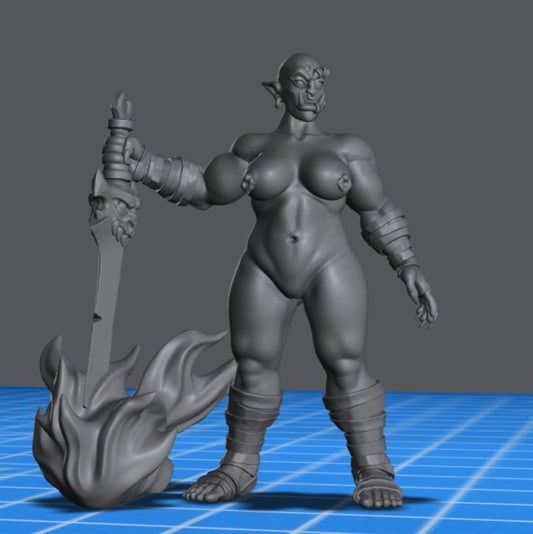 NSFW Ironskin furnace stoker, Resin miniatures 11:56 (28mm / 34mm) scale - Ravenous Miniatures