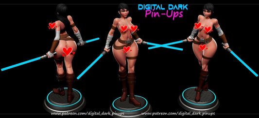 NSFW Jedi girl, Fan art Miniatures by Digital Dark - Ravenous Miniatures