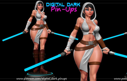 SFW Jedi girl, Fan art Miniatures by Digital Dark - Ravenous Miniatures